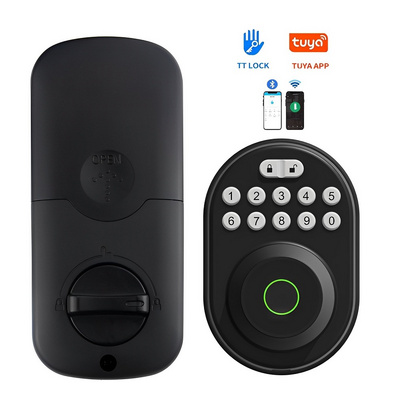 Keyless Ble Tuya App Biometric Digital Door Lock Electronic Password Entry Door Lock Fingerprint Smart Locks for Front Door Tuya