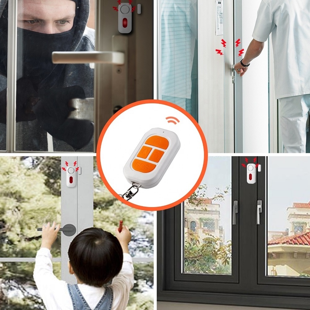 125dB Door Window Alarm for Home Pool Kids Safety Door Entry Burglar Magnetic Sensor Small Door Window Alarm with Remote Control