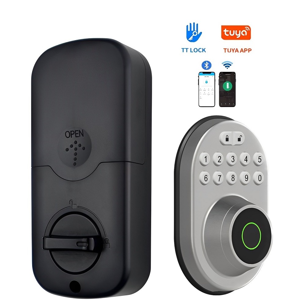 Keyless Ble Tuya App Biometric Digital Door Lock Electronic Password Entry Door Lock Fingerprint Smart Locks for Front Door Tuya