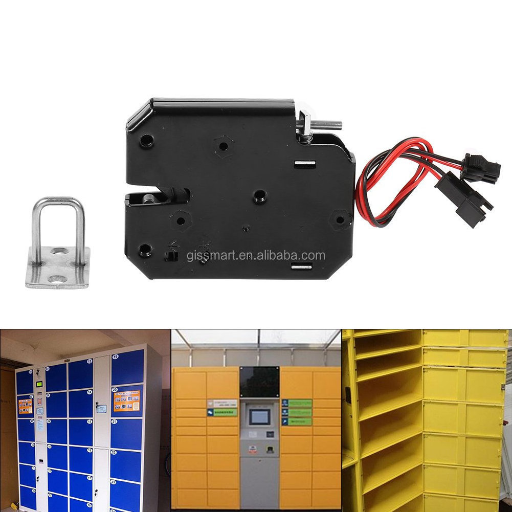 Smart Electromagnetic Bolt Motor Latch 12v Solenoid Express Storage Cabinets Locker Locks Mini Steel Logistic Cabinet Lock 24v