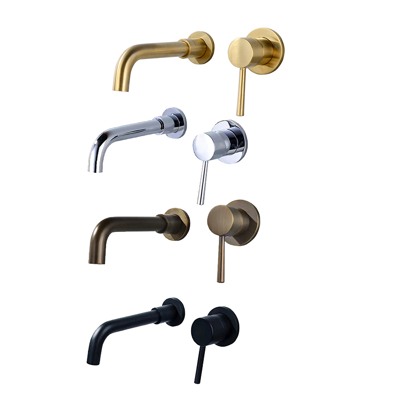 Hot Sale Single Hole Antique Brass Wall Mounted Bathroom Basin Mixer Concealed Faucet for basin tap