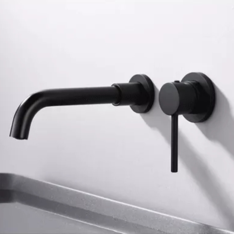 Hot Sale Single Hole Antique Brass Wall Mounted Bathroom Basin Mixer Concealed Faucet for basin tap