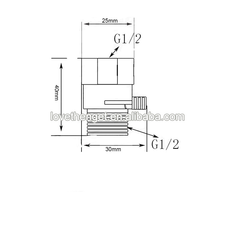 Water Flow Control Valve brass Shut Off Valve for shower head