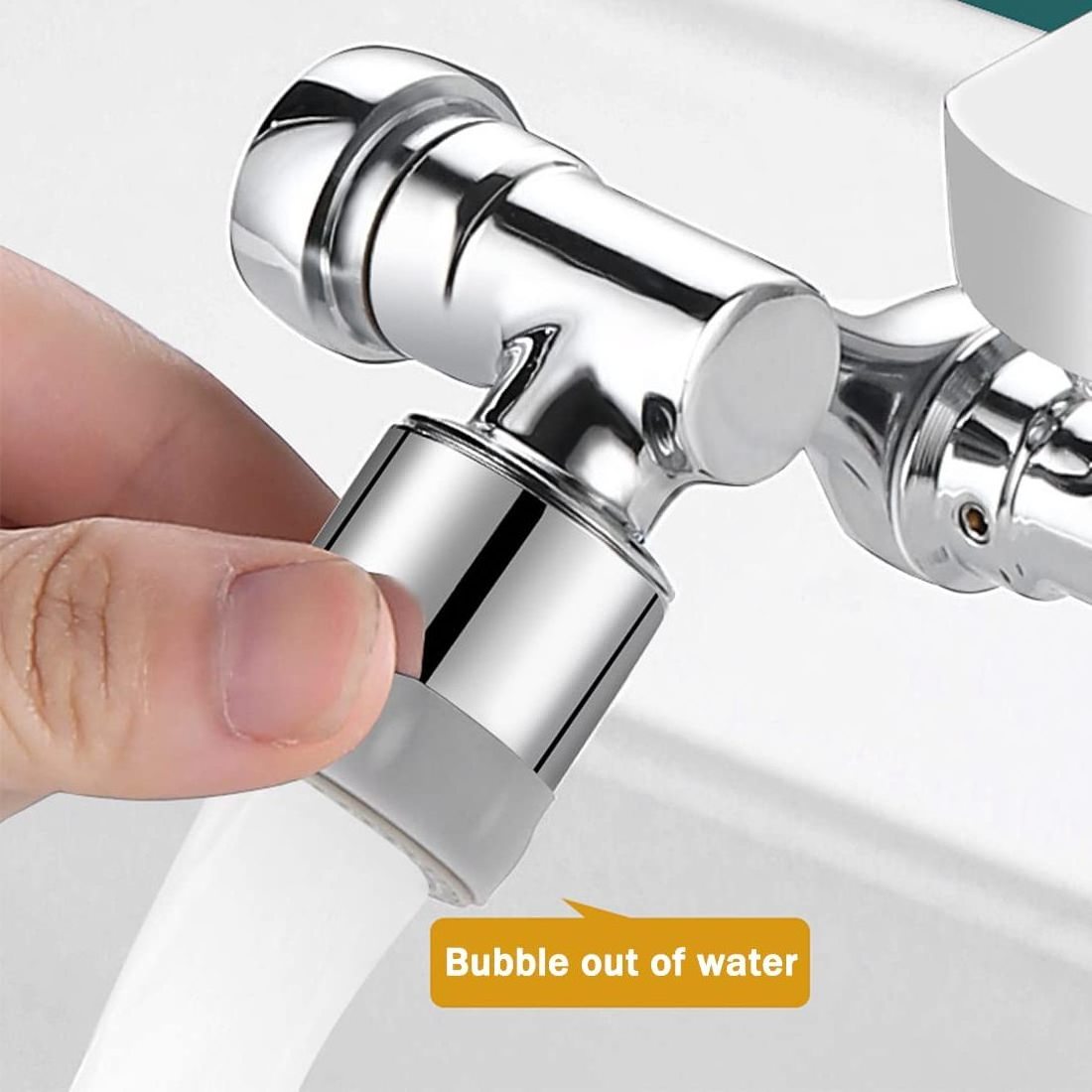 Large Angle Rotating Splash Filter Faucet Aerator 1080 Swivel Robotic Arm Swivel Extension Stainless steel brass Faucet Aerator