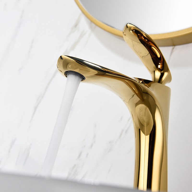 Luxury Gold New Bathroom Brass classic basin faucet Modern high quality wash basin faucet rose gold