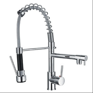 Made In China Multi-functional Deck-mounted Tap Gold Silver Led Rotatable Pull Out Kitchen Faucet