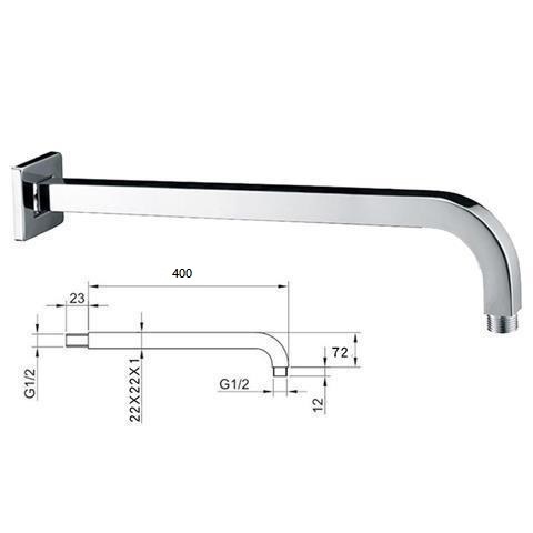 Bathroom Accessories Stainless Steel Brass Wall Mounted Shower Head Extension Arm