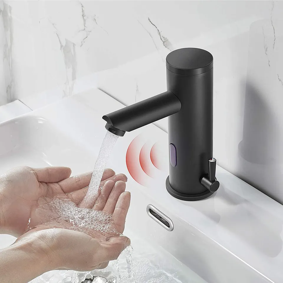 Bathroom Wash Basin Mixer Sensor Faucet Touchless Taps Hands Free Automatic Mixer