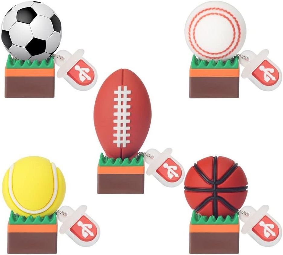 Sports USB Flash Drive Tennis Baseball Football Basketball Rugby Memory Stick Cartoon Flash Memory Stick Pen Drive for School