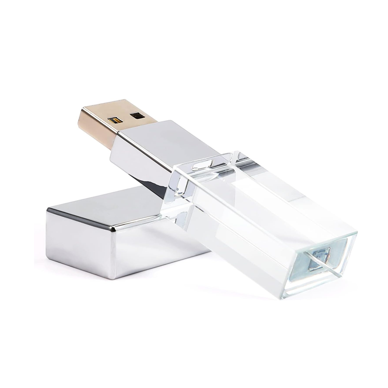 Gitra Crystal USB Stick Transparent Rectangle Genuine USB Flash Drive USB 3.0 Wedding Gift Pendrive Silver Memory Stick