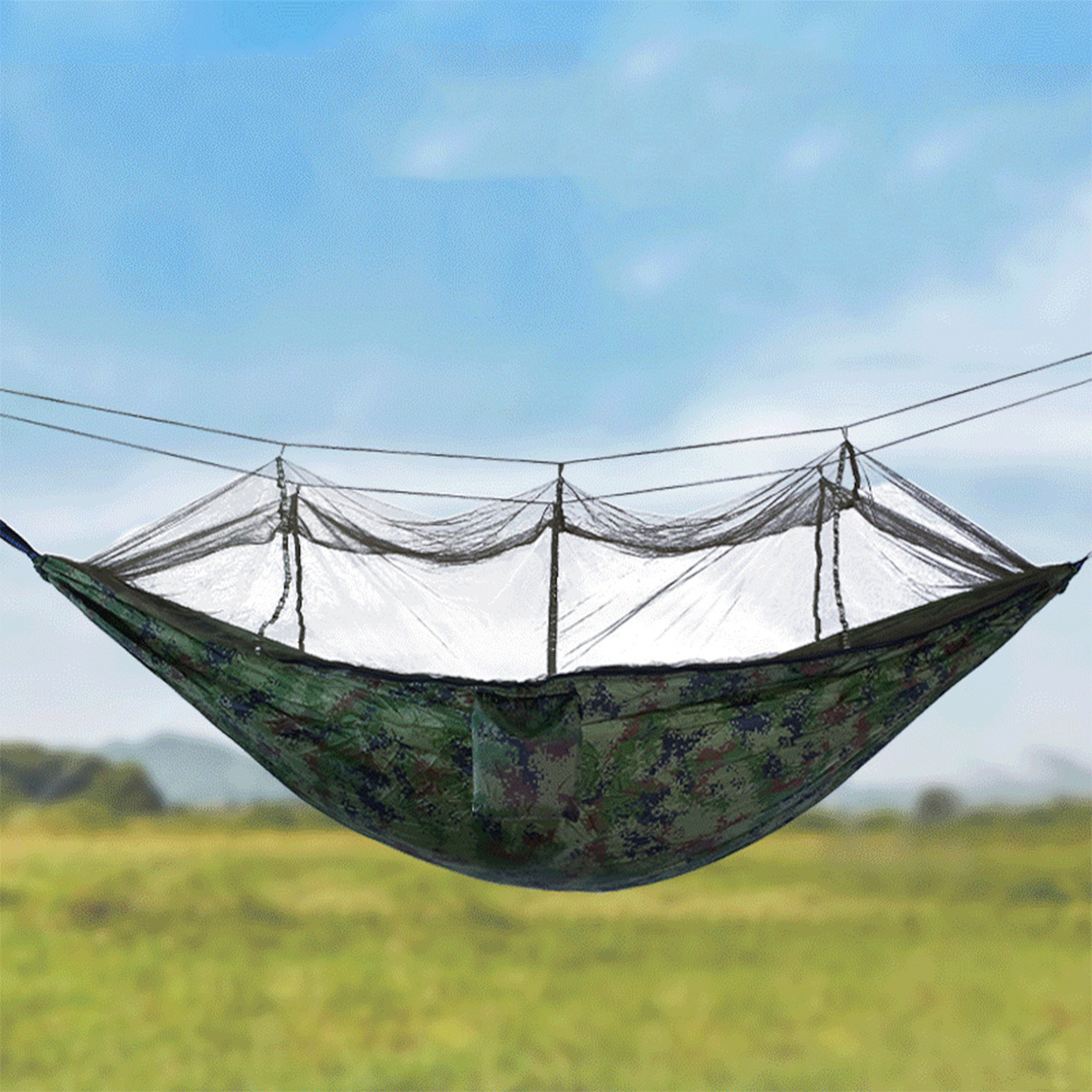 Outdoor camping mosquito net baby hammock ultra light nylon double army green mosquito net camping hammock