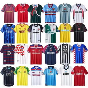 new season 23 24 Sublimation  argentina messi  soccer uniform Vintage Retro football Jersey set Liga shirt  jersey