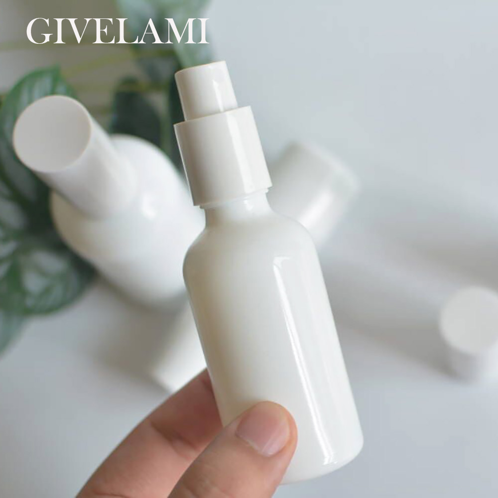 Hot Sales 5ml-100ml Contracted Style White Porcelain Spray Bottle With White Lid Skincare Packaging Serum Container