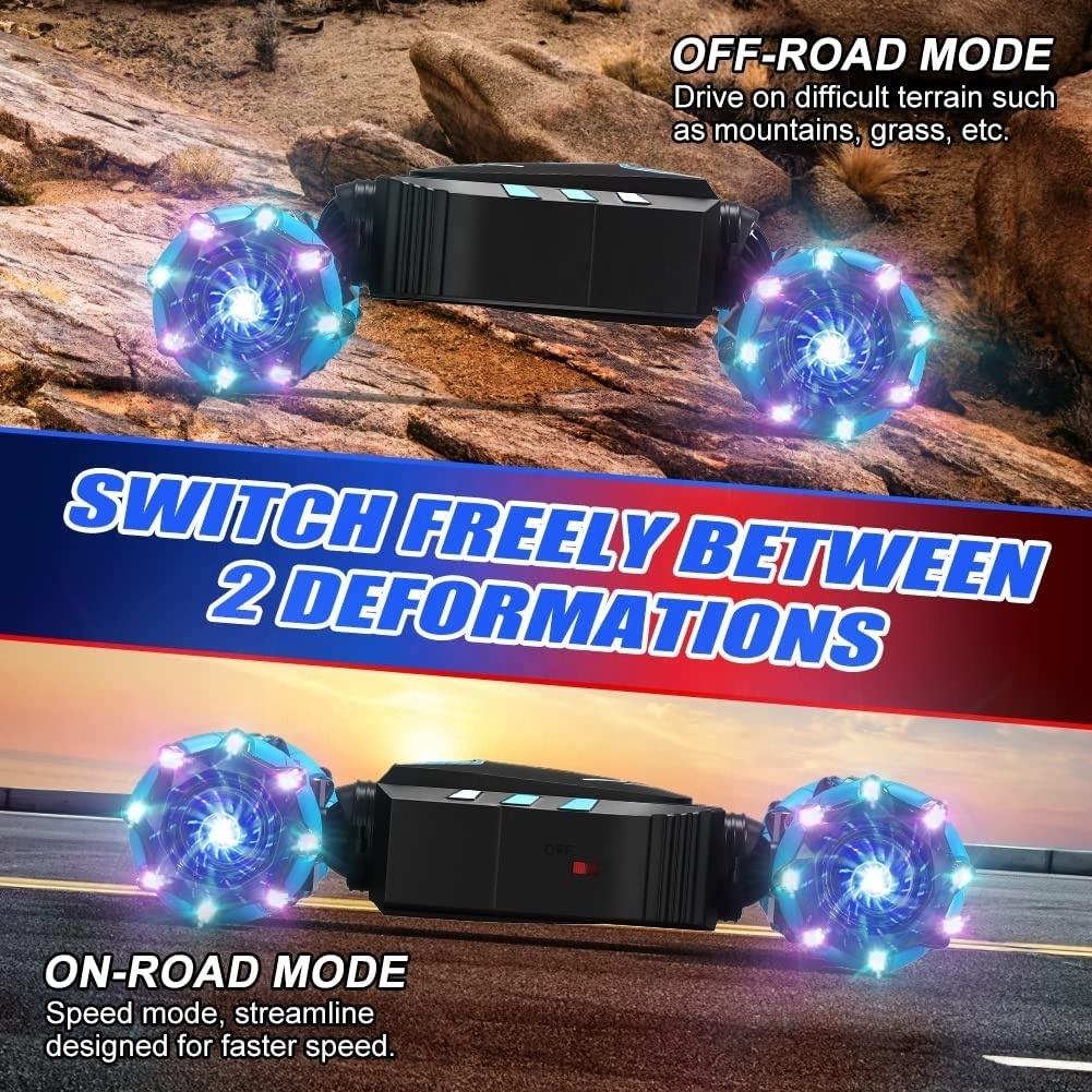 Remote Control Car Hand Gesture RC Stunt Car with Spray Lights Music 4WD 2.4GHz Off-Road Vehicle 360 Degree RC Crawler Toy Car