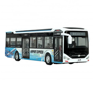 1/42 Scale Diecast Toys Model Car Door Opening Bus Toy Model With Lights Open Doors Toy Bus With Door Open