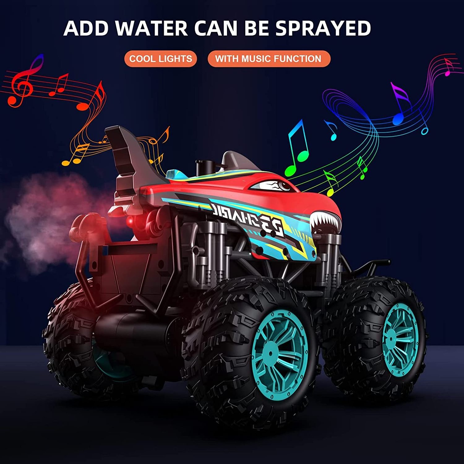 Remote Control Car 2.4GHz Remote Control RC Monster Truck RC Stunt Cars Toys With Light Sound Spray Indoor Outdoor Toys