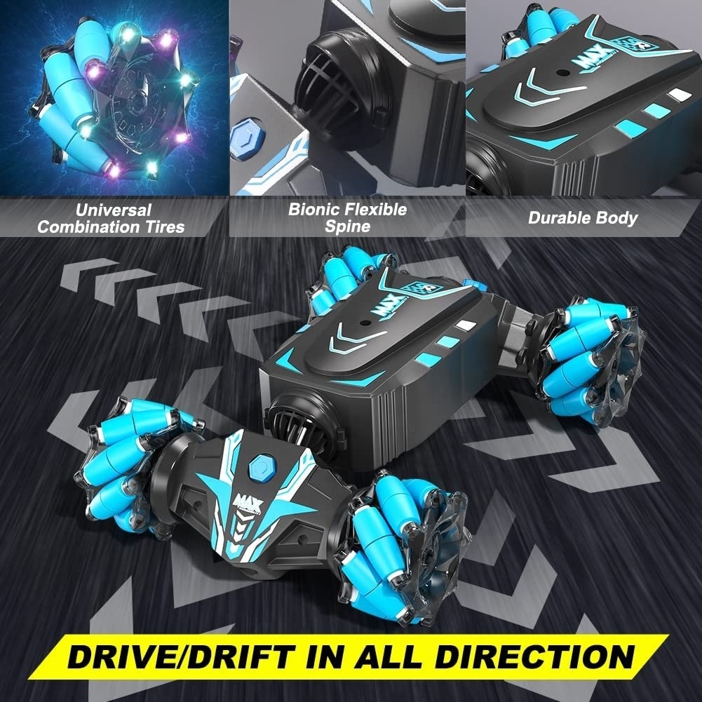 Remote Control Car Hand Gesture RC Stunt Car with Spray Lights Music 4WD 2.4GHz Off-Road Vehicle 360 Degree RC Crawler Toy Car