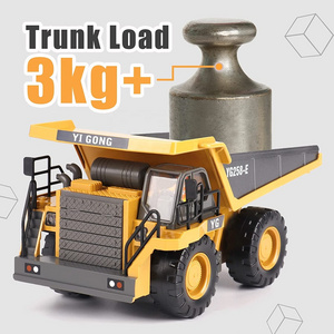 2.4G 1/24 9WD RC Dump Truck Toy Remote Control Toys For Adults Kids RC Cars Vehicle With Metal Bed and Light/Music