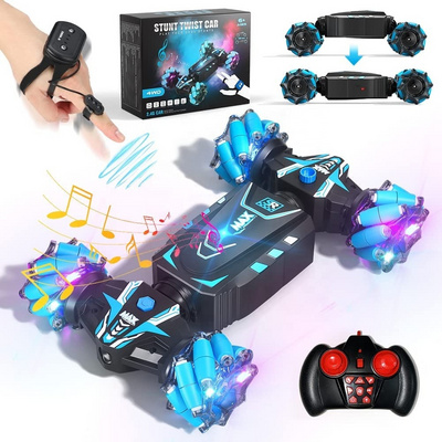 Remote Control Car Hand Gesture RC Stunt Car with Spray Lights Music 4WD 2.4GHz Off-Road Vehicle 360 Degree RC Crawler Toy Car