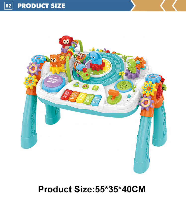 multifunction plastic building blocks baby two sided learning table toys