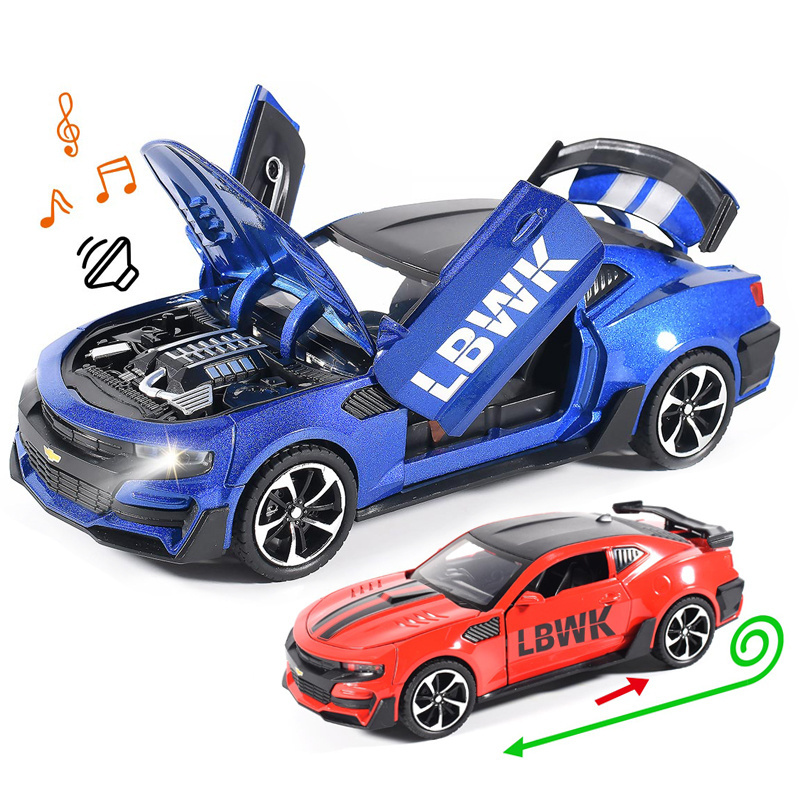 Custom Alloy Diecast Toys Model Cars 1:24 Toy Vehicles Model Push Back Funtion with Music and Light