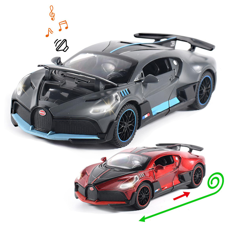 1:32 Diecast Alloy Metal Toys Model Cars Custom Toy Vehicles Model Diecast Push Back Funtion with Music and Light