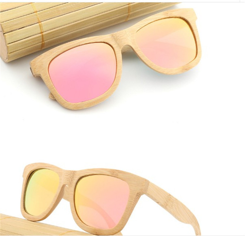 OEM custom logo unisex full  laser engraved temples arms  bamboo wood polarized  shades sunglasses wooden cases box available