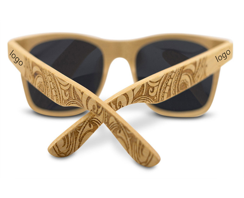 OEM custom logo unisex full  laser engraved temples arms  bamboo wood polarized  shades sunglasses wooden cases box available