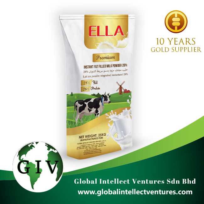 INSTANT Full Cream Milk Powder ELLA OEM size 25 Kg bag With 28% Fat/ High Quality of ELLA Milk Powder/New Zealand