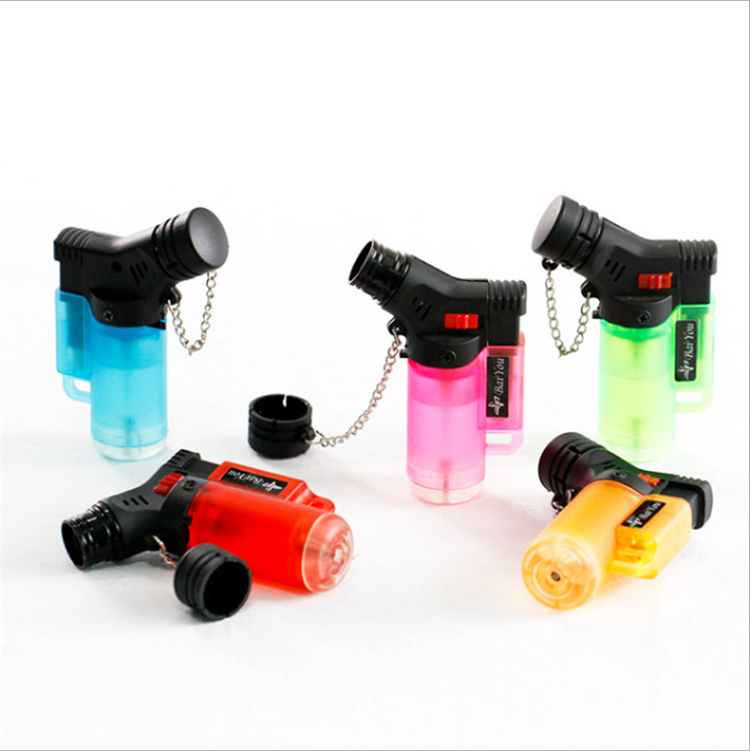 Wholesale Portable Electric Lighter Cheap Refillable Plastic Torch with Jet Flame Butane Gas for Cigarettes