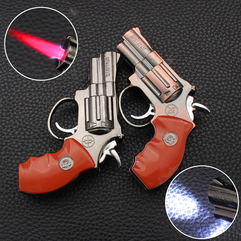 Creative Windproof Metal Pink Flame Lighter for Cigarettes Cigars Pistols