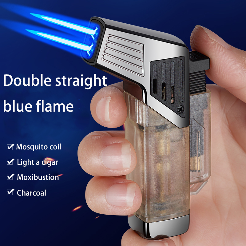 Transparent Visible Air Window Double Fire Lighter Moxibustion Aromatherapy Special Small Airbrush Small Torch Cigar lighter