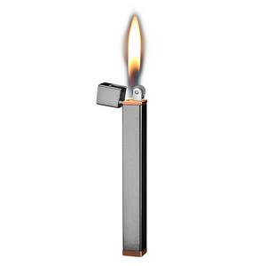 Custom Logo Zinc Alloy Women Men Business Gifts Valentine's Gifts Portable Mini Slim Flint Lighter