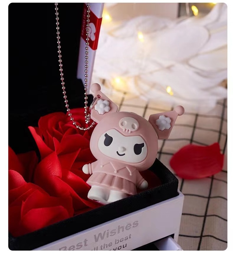 Cute  kuromi lighter Butane kawaii Doll Windproof refillable jet lighter torch gas cartoon lighter