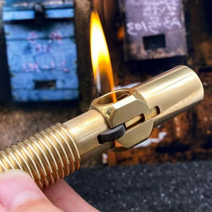 New Creative design screw cigar lighter brass copper kerosene lighter