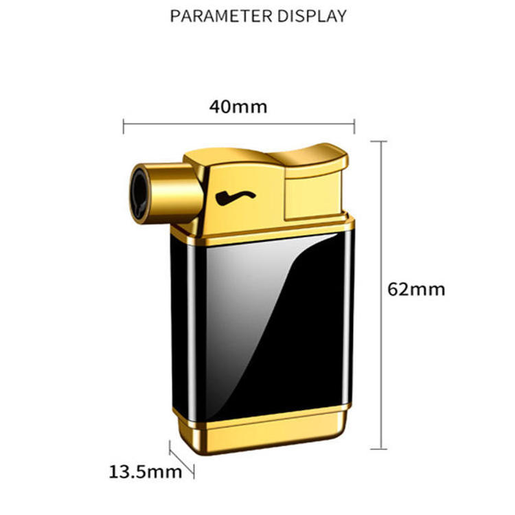 Creative metal inflatable lighter blue flame straight to the creative fashion male gift windproof lighter