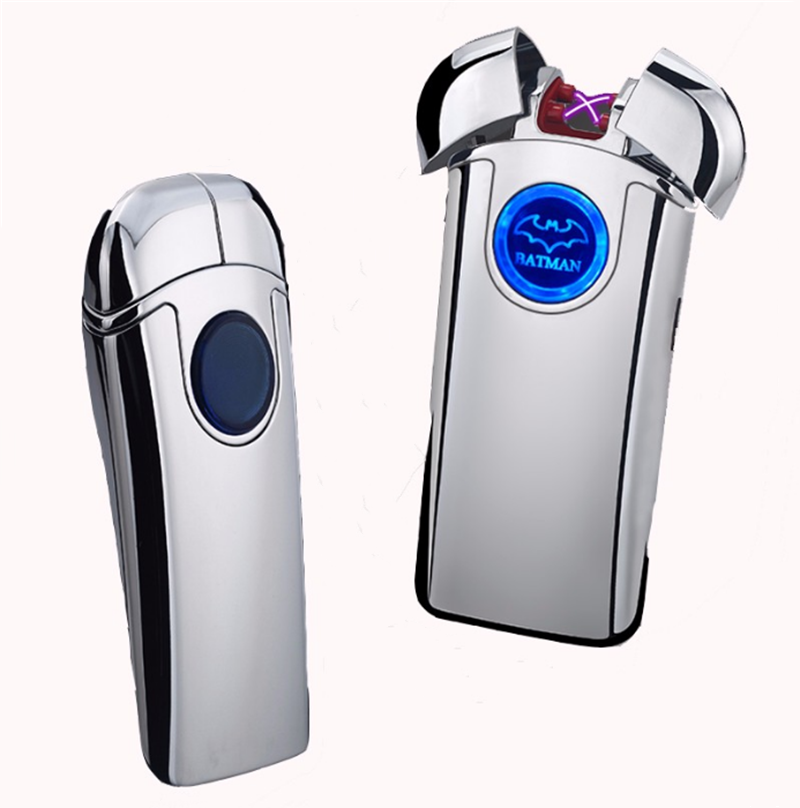 Hot sale new personality windproof double arc usb electric lighter