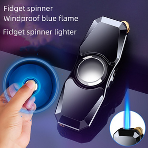 Wholesale Portable Personality Creative Fidget Spinner Gas Refillable Custom Logo Mini Torch Lighter