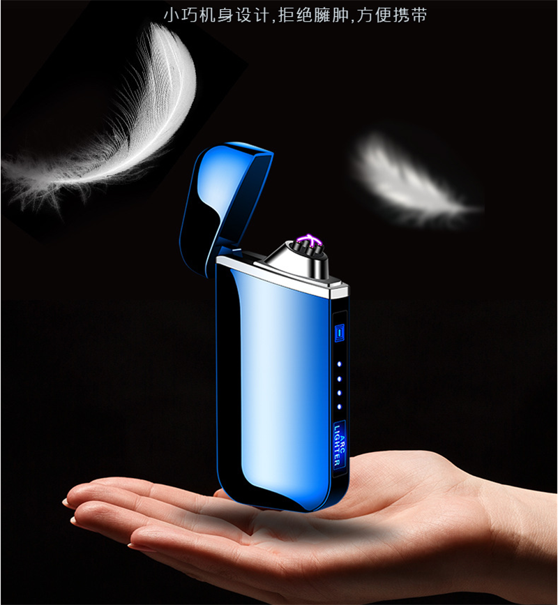 Hot rechargeable usb electric lighter double arc plasma lighter, cigar lighter