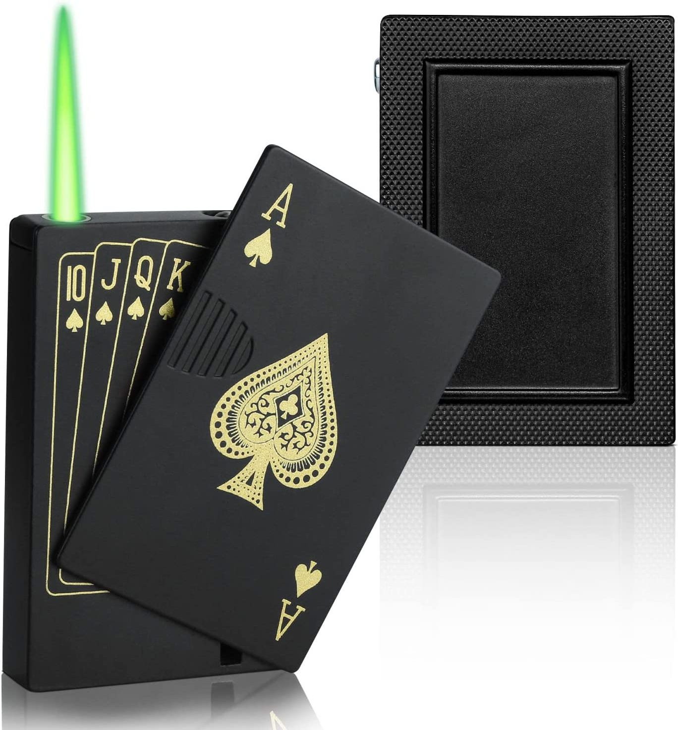 Jet Torch Butane  Windproof Playing Cards Design Refillable Cool  Torch Lighter