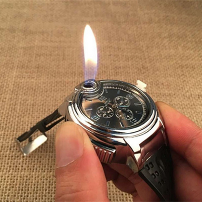 Cigarette Lighters Cool Unique Refillable Butane Cigar Lighter Watch for Men