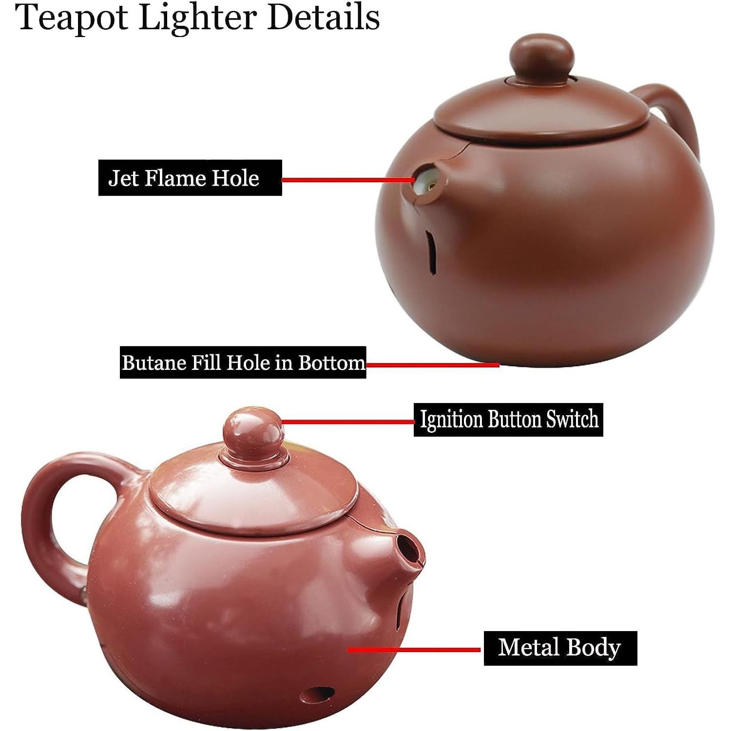 Wholesale Creative Teapot Funny Lighter  Windproof Jet Torch Gas Cigarette Table Lighter