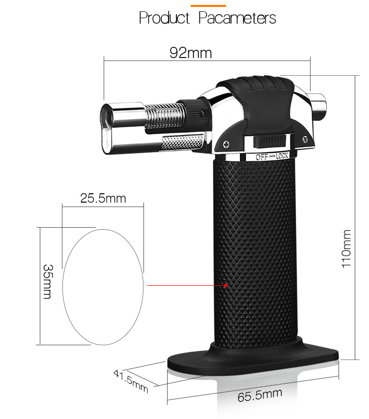 Hot Selling Cheap Adjustable Flame Butane  Gas Lighter Spray Gun Jet Butane Lighter For Kitchen 1300 C Fire Windproof Lighter