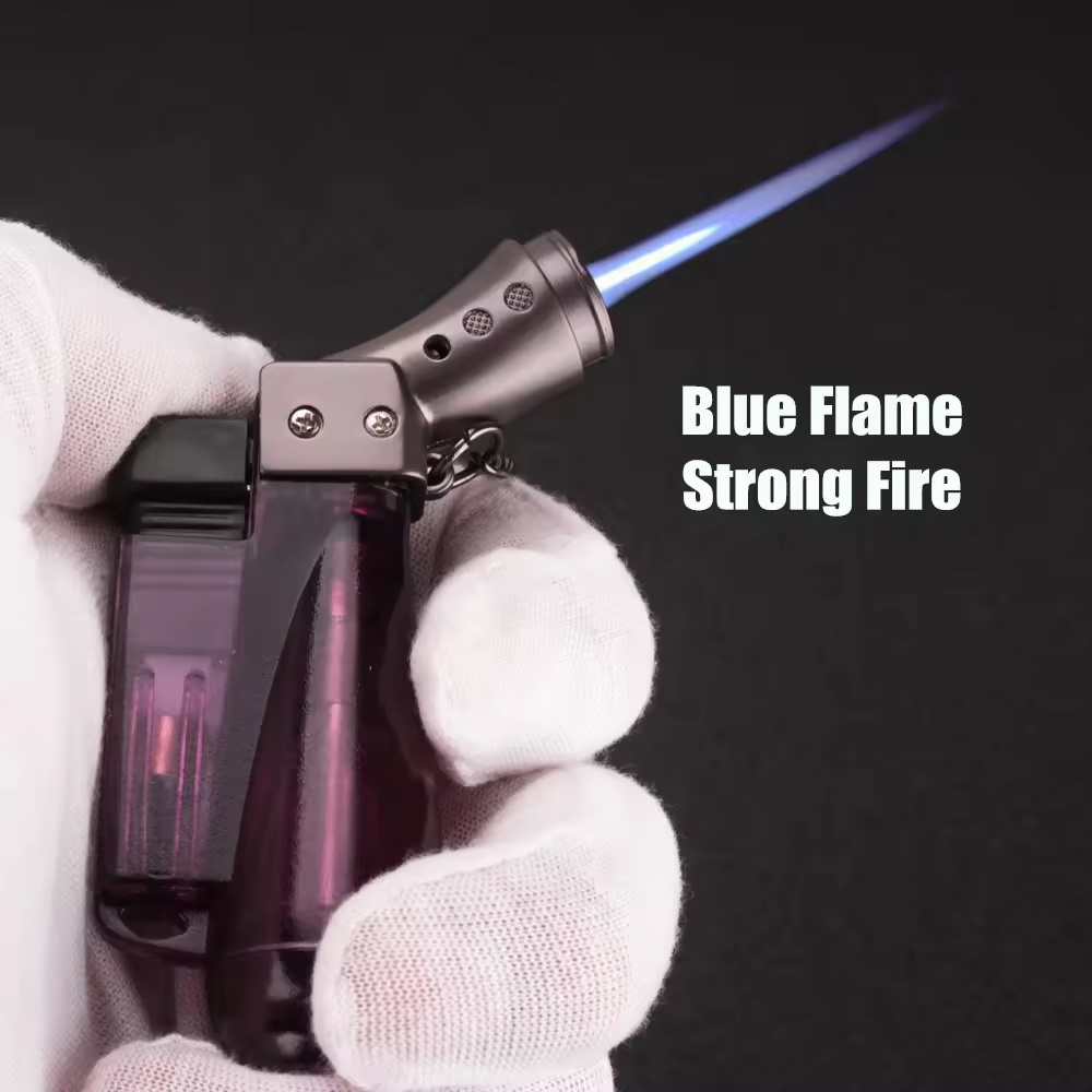 New creative fashion Refillable Torch Jet BBQ Kitchen Cigar lighters metal blue flame Butane lighter torch for cigar Custom Logo