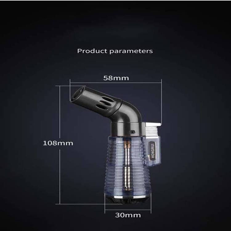 Wholesale Custom Adjustable Single Jet Flame Cigar Gas Torch Lighter Blue Windproof Refillable Fuel for Smoking Use