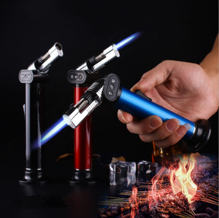 Wholesale Custom Logo Refillable Butane Gas Kitchen Cooking Blow Torch Lighter