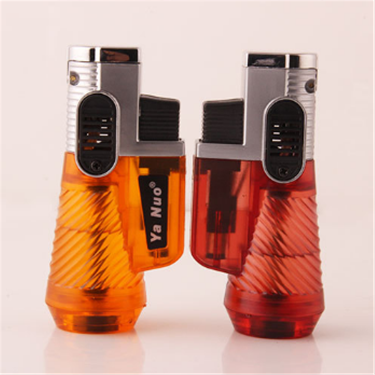 Creative transparent plastic Adjustable Flame jet flame lighter windproof cigarette lighter