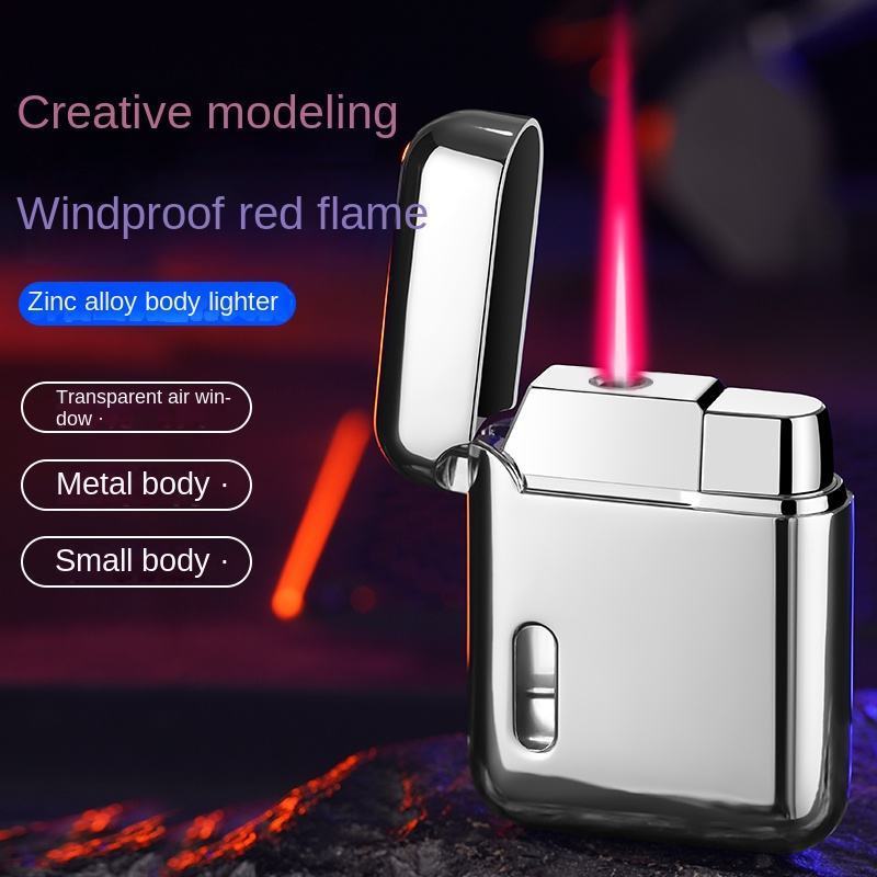 Portable Classic Design Outdoor Camping Torch Lighter High Temperature Multipurpose Cigar Lighter Red Flame Lighter