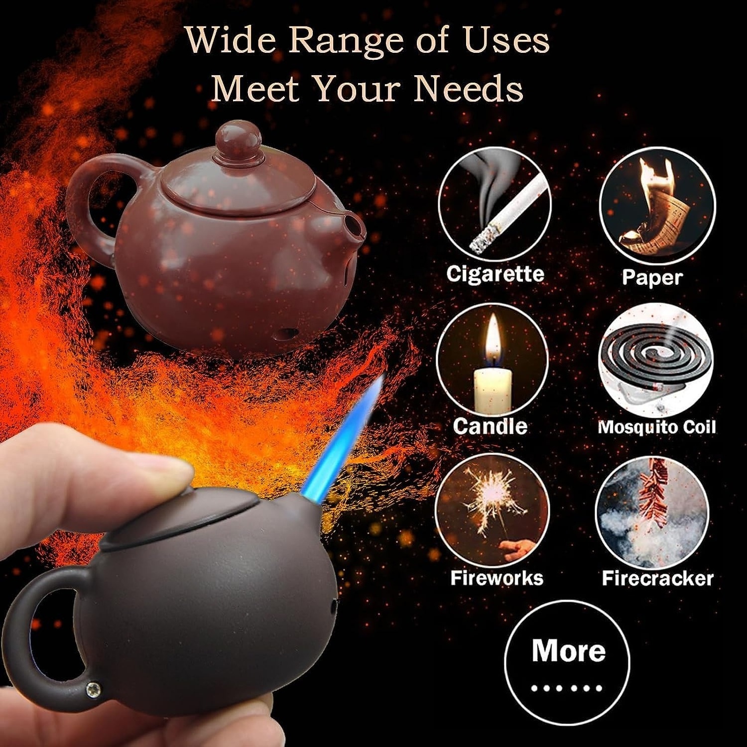 Creative Tiny Teapot Lighter Cute Collectible Butane Gas Refillable Lighter