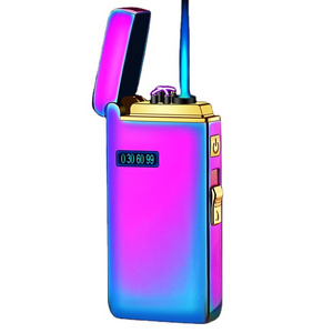 Rechargeable Dual Arc Plasma Lighter Butane Gas Jet Flame Lighter 2 in 1 Cigarette Lighter